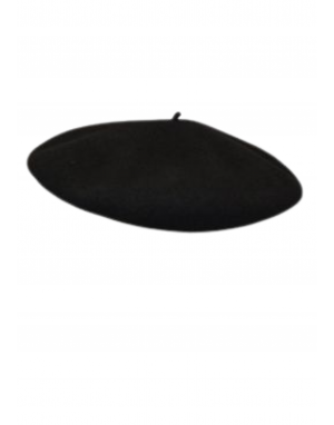 Unisex Pure wool Basque beret cap black